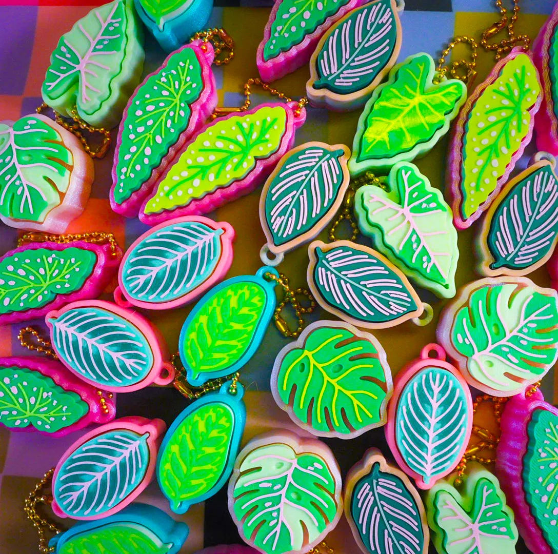 Alocasia Clicker Keychain