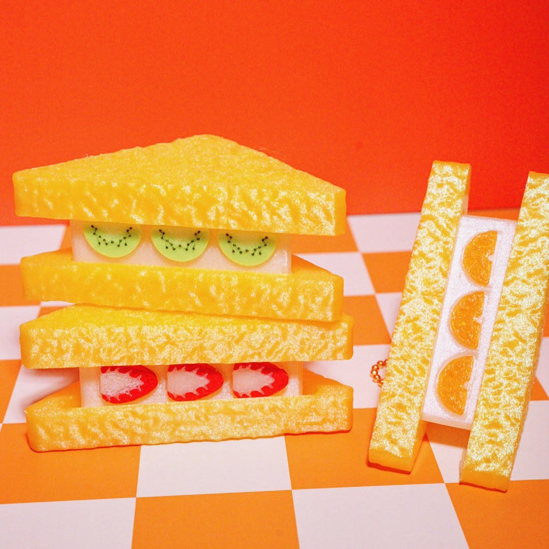 Fruit Sandwich Clicker Keychain