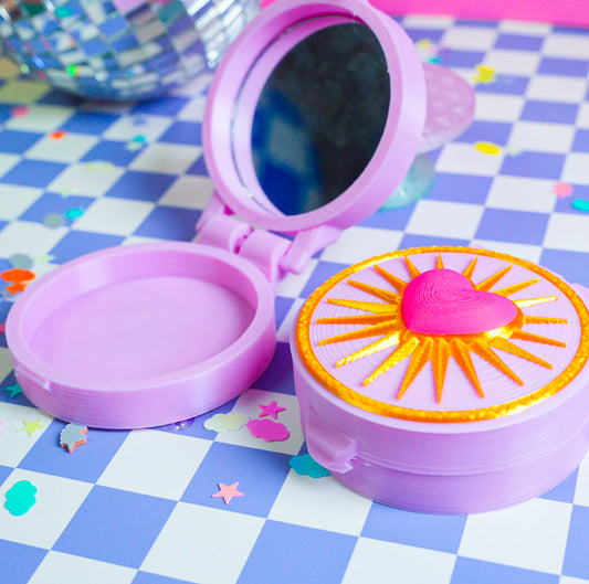 Vintage Gold Compact Mirror