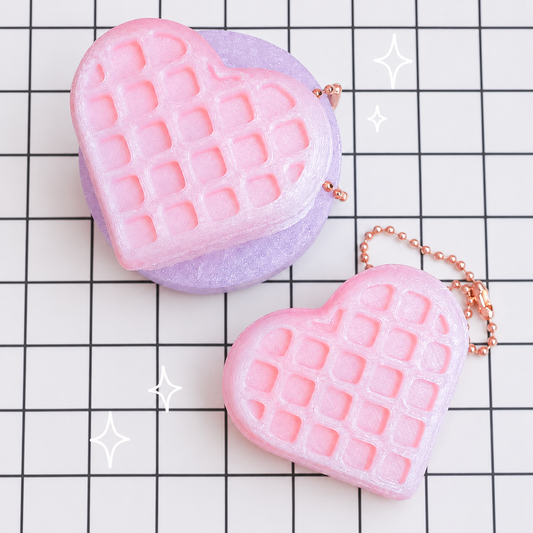 Heart Waffle Clicker Keychain