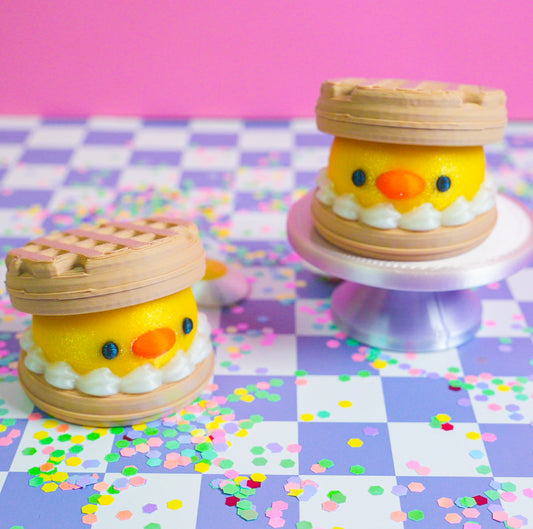 Waffle Chickie Clicker Keychain