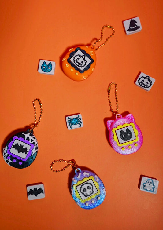 Halloween Tamagotchi Clicker Keychain