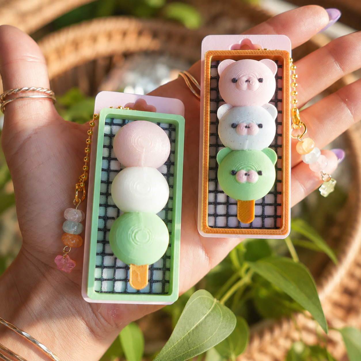 Bear Dango Clicker Keychain