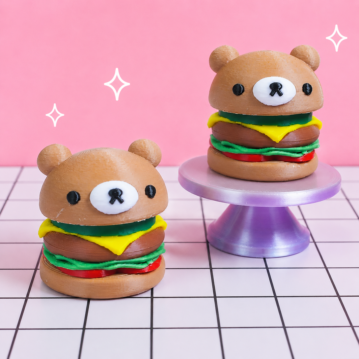 Cheese Burger Clicker Keychain