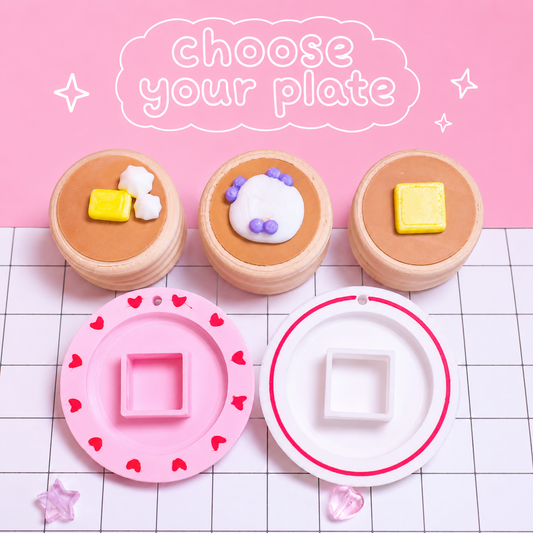 Plate of Pancakes Clicker Keychain