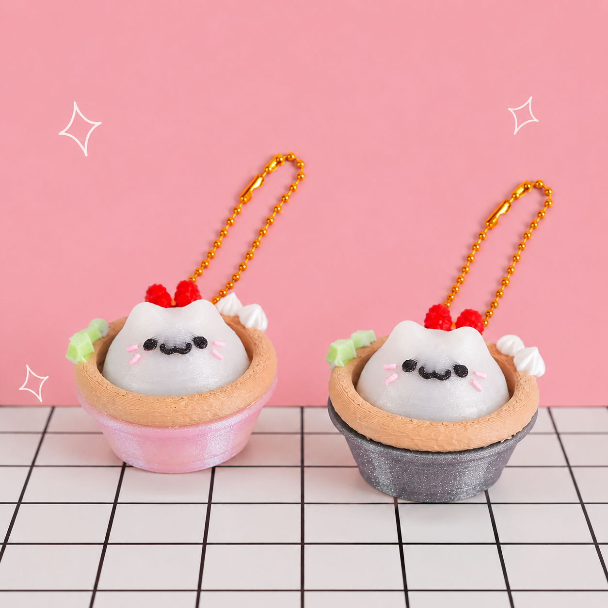 Kitty Tart Clicker Keychain