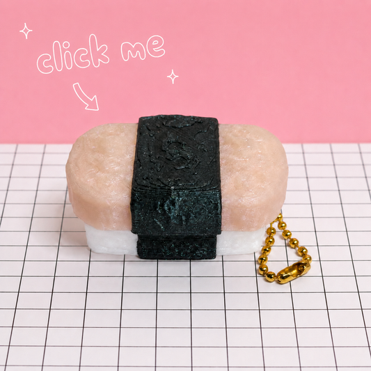 Spam Musubi Clicker Keychain