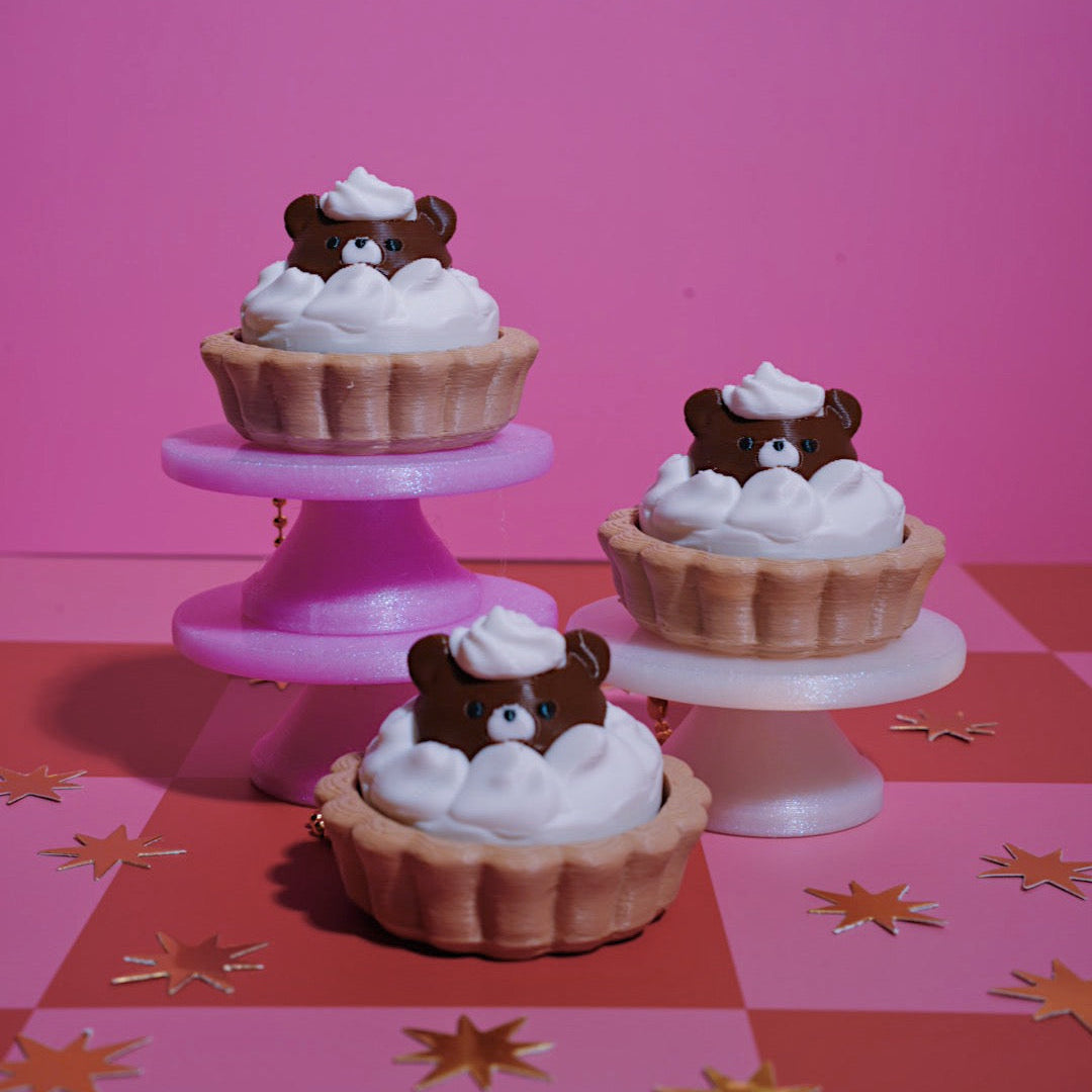 Beary Tart Clicker Keychain