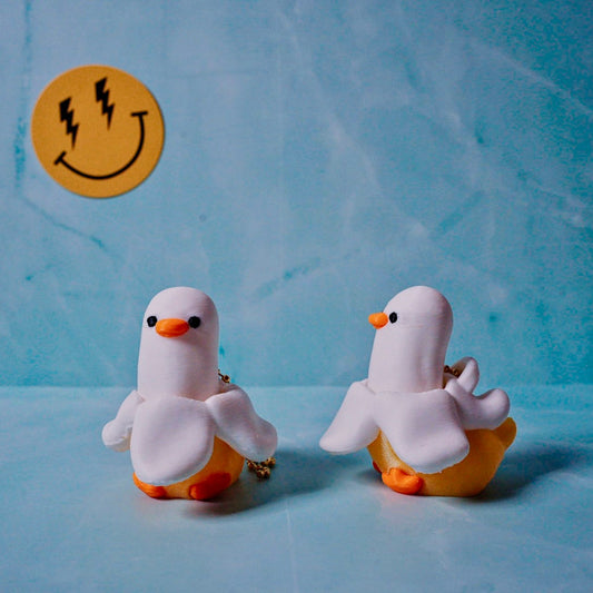 Banana Duck Clicker Keychain