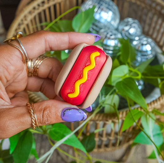 Hot Dog Clicker Keychain