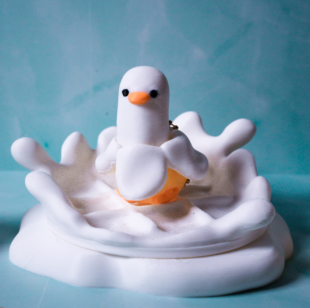 Banana Duck Clicker Keychain