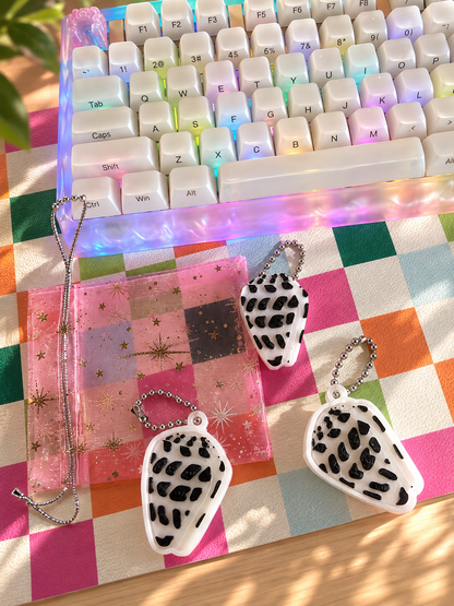 Hebrew Shell Clicker Keychain