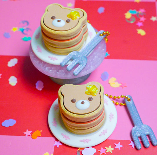 Bear Pancake Clicker Keychain