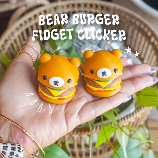 Cheese Burger Clicker Keychain