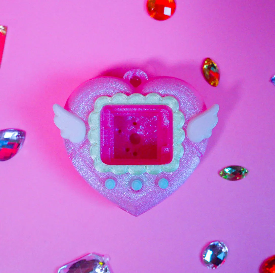 Heart Struck Clicker Keychain