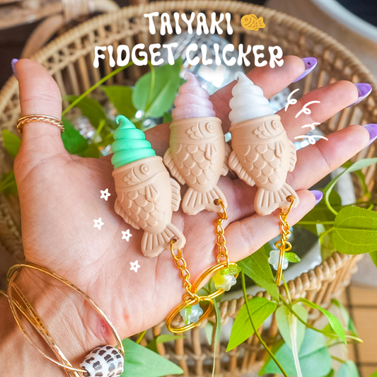 Taiyaki Icecream Clicker Keychain
