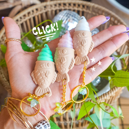 Taiyaki Icecream Clicker Keychain