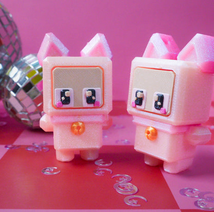 Pixel Kitty Cat Clicker Keychain