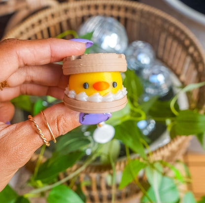 Chicken & Waffles Clicker Keychain