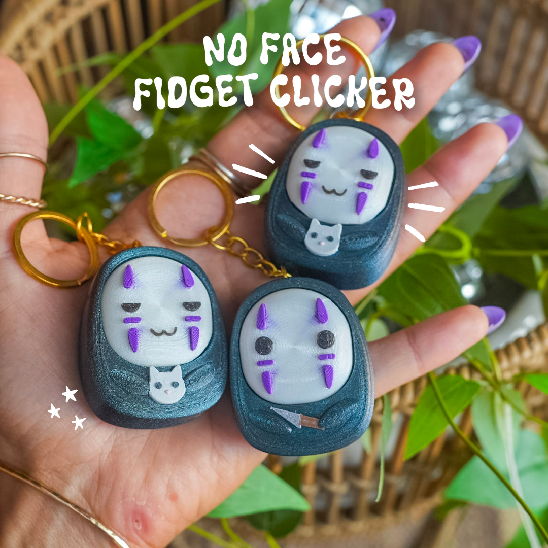 No Face Clicker Keychain