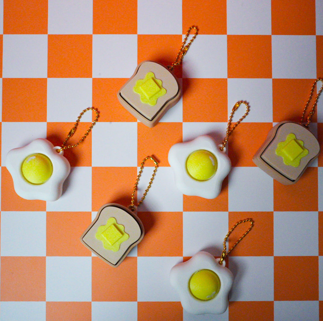 Eggs & Toast Clicker Keychain