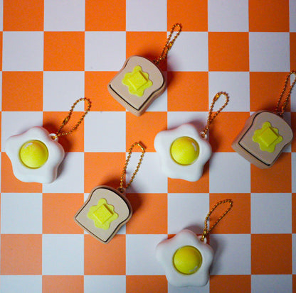 Eggs & Toast Clicker Keychain