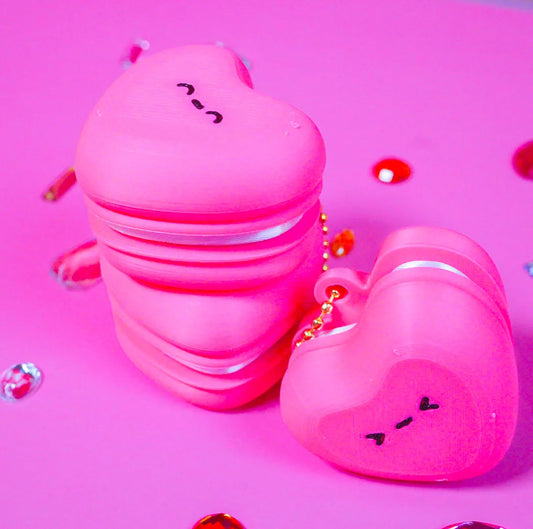 Heart Macaron Clicker Keychain