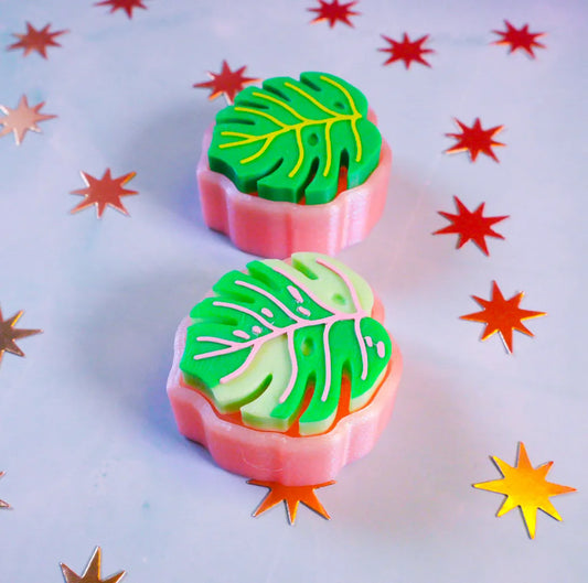 Monstera Clicker Keychains