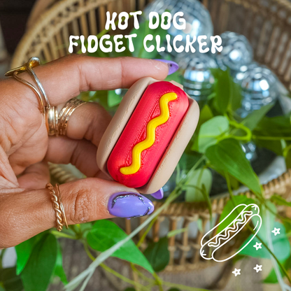 Hot Dog Clicker Keychain
