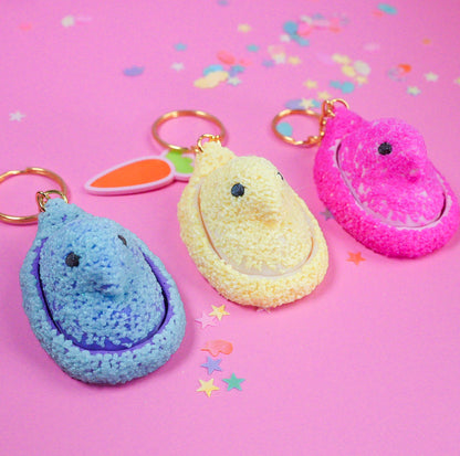 Peeps Chick Clicker Keychain