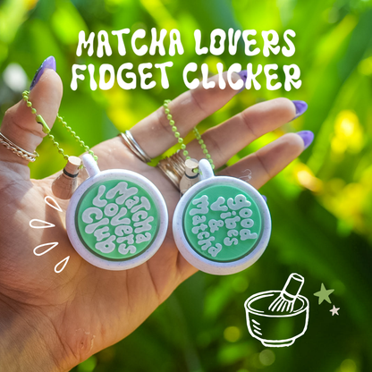 Matcha Lover Clicker Keychain