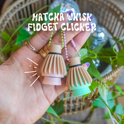Matcha Whisk Clicker Keychain