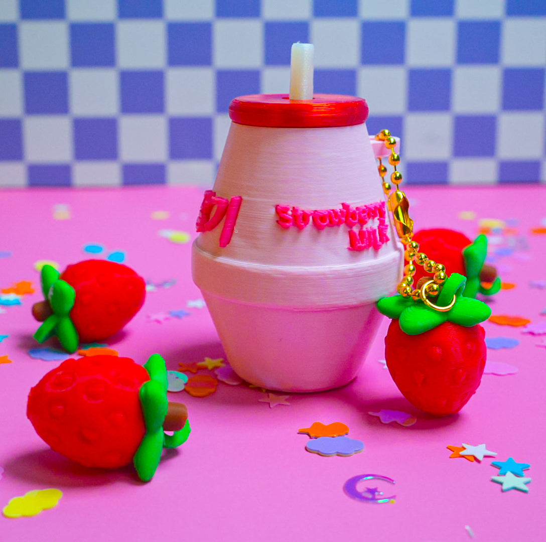 Flavored Milk Clicker Keychain