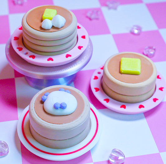 Plate of Pancakes Clicker Keychain