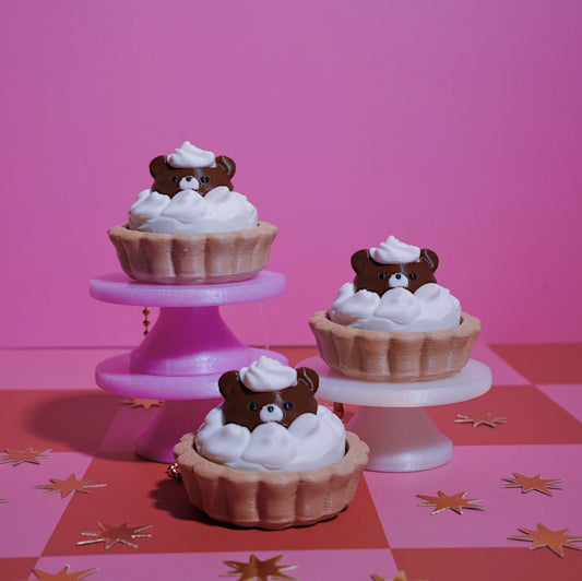 Beary Tart Clicker Keychain
