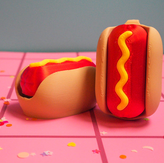Hot Dog Clicker Keychain
