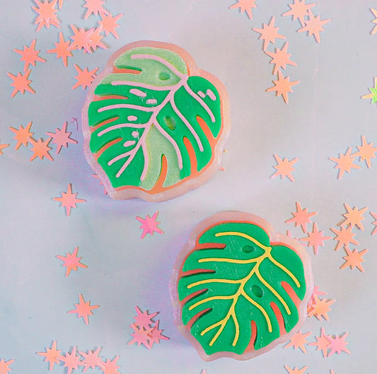 Monstera Clicker Keychains