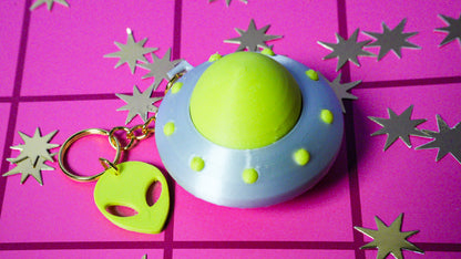 UFO Clicker Keychain