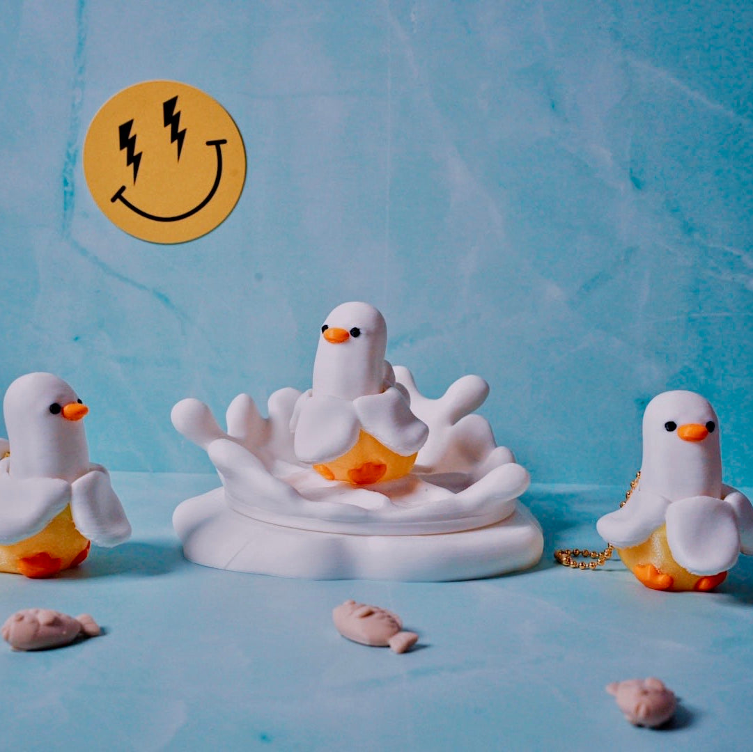 Banana Duck Clicker Keychain