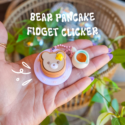 Bear Pancake Clicker Keychain