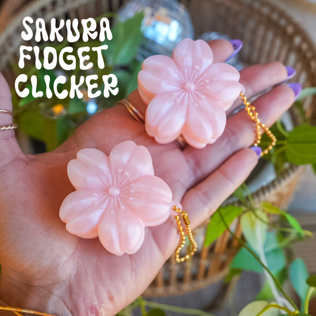 Sakura Clicker Keychain