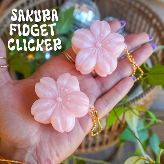 Sakura Clicker Keychain
