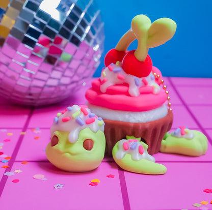Cupcake Flexi Turtle Keychain
