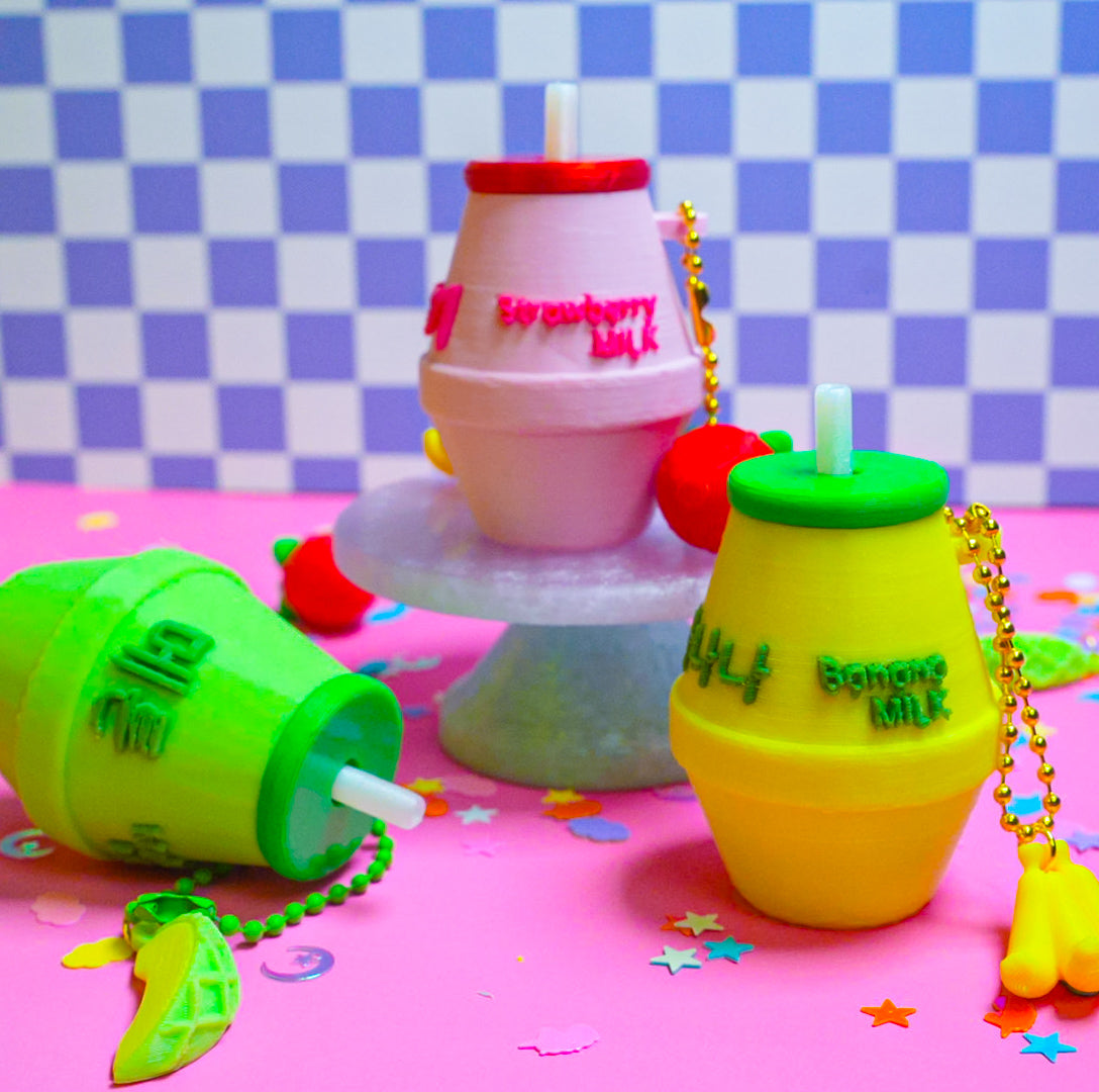 Flavored Milk Clicker Keychain