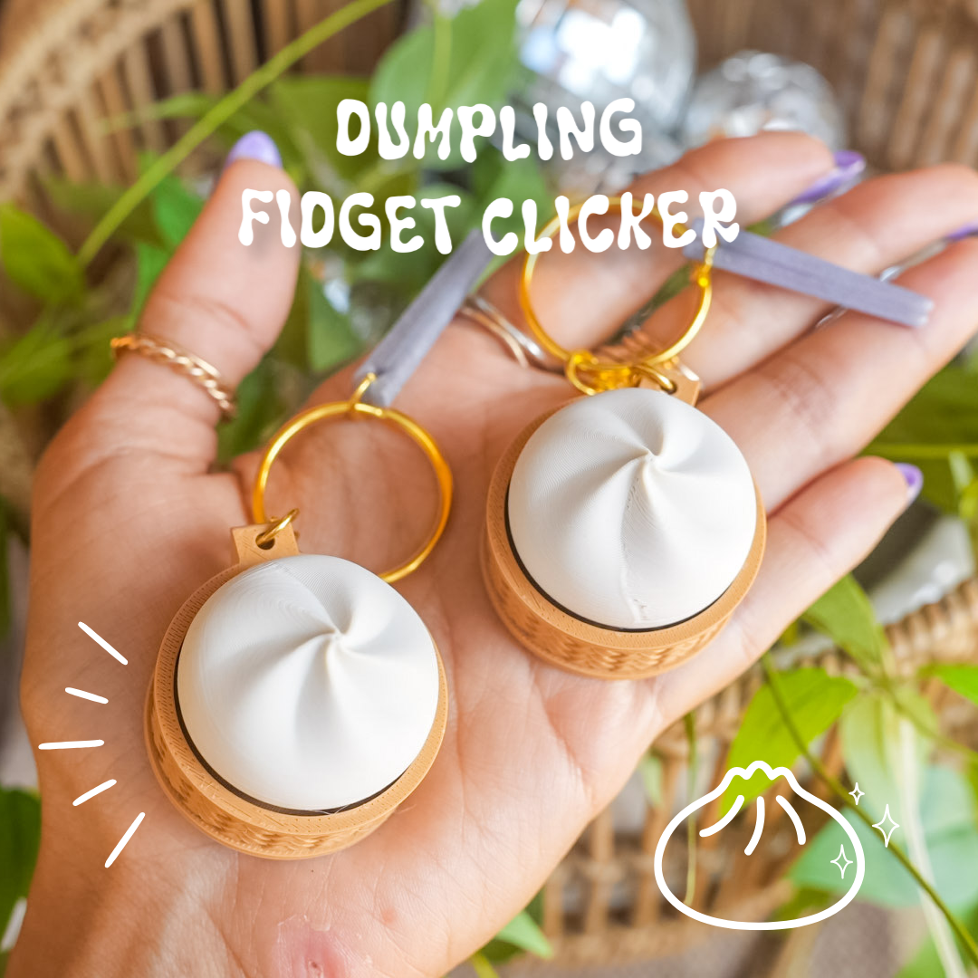 Dumpling Clicker Keychain