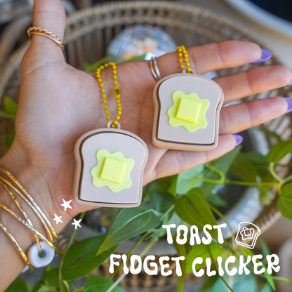 Eggs & Toast Clicker Keychain