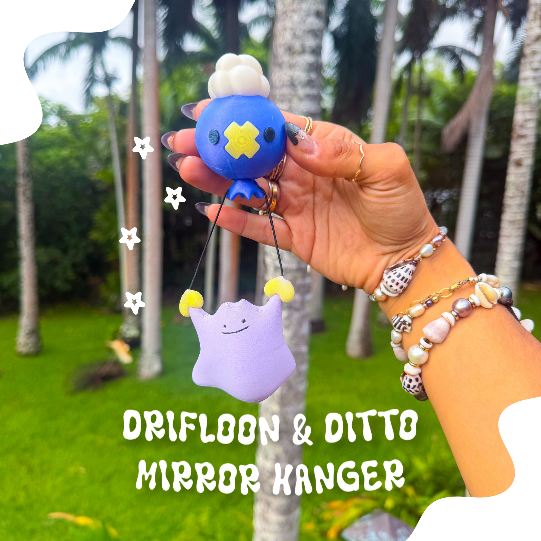 Drifloon + Ditto Car Charm