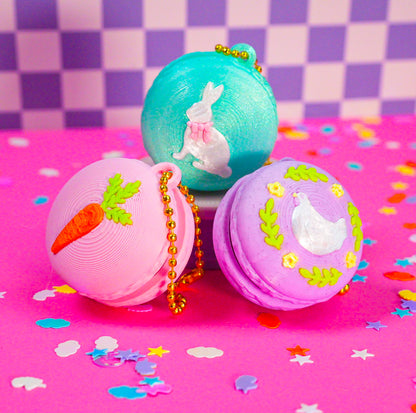 Easter Macaron Clicker Keychain