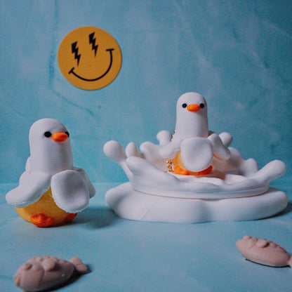 Banana Duck Clicker Keychain