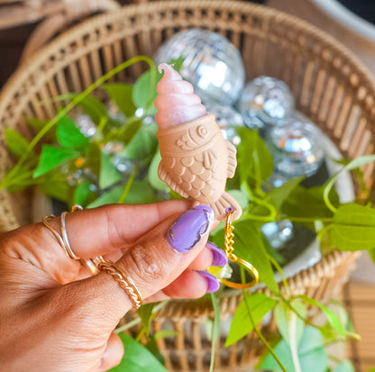 Taiyaki Icecream Clicker Keychain
